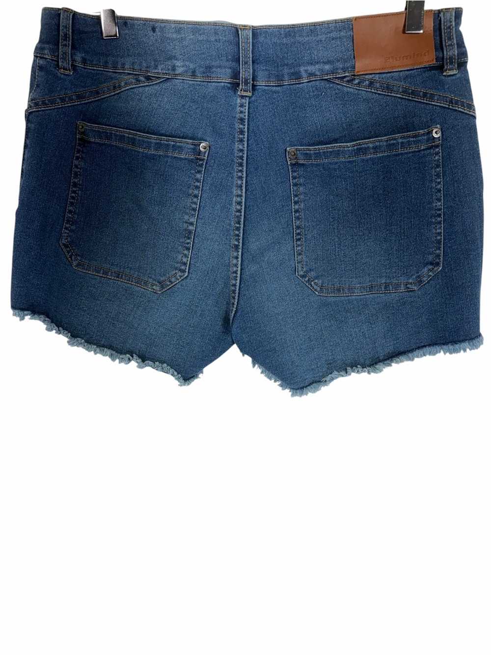 BLUMIND Women's Blue Denim Frayed Hem Shorts size 31 - Picture 4 of 8